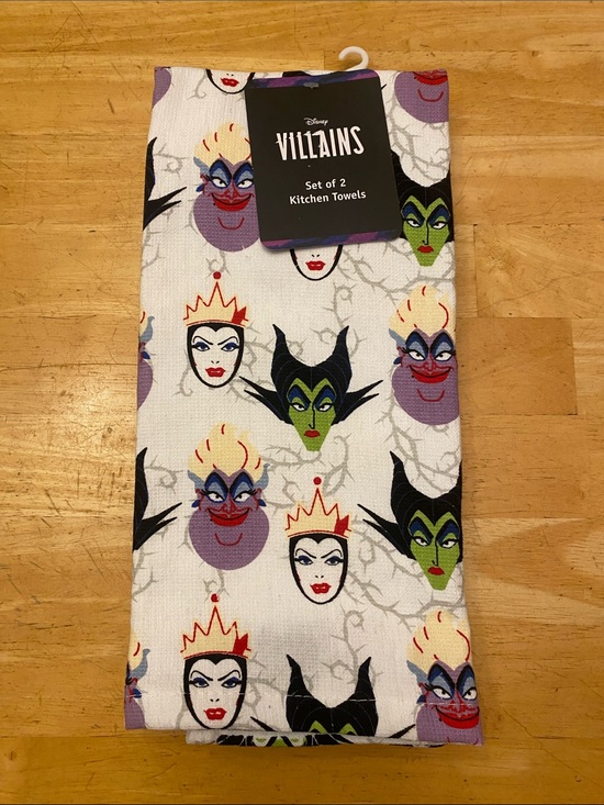 Disney Other - Set of 2 Disney Villains Kitchen Towels 100% cot NwT for Halloween or anytime.